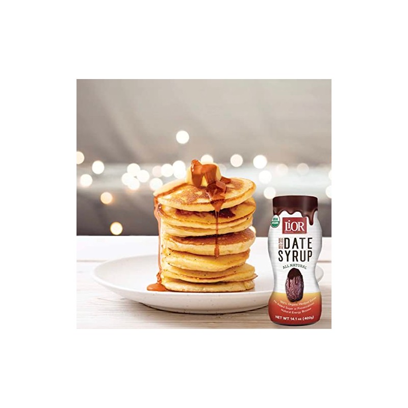 LiOR 100% Organic Pure Date Syrup, 14.1-Ounce Squeeze Bottle