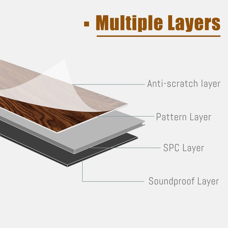 MIRUO SPC Vinyl Plank Flooring 9 Pieces Easy DIY Luxury