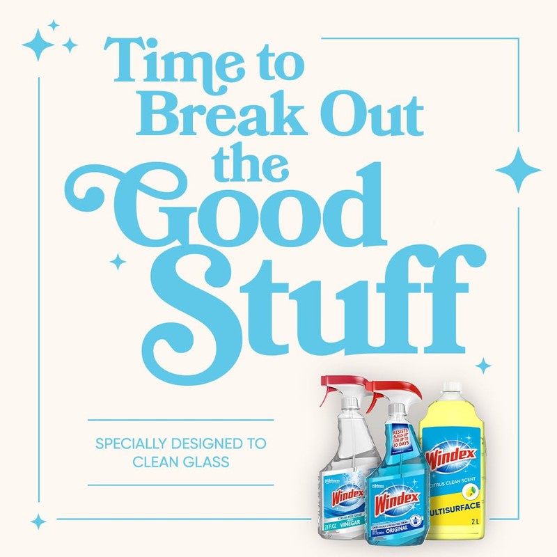 Windex Multipurpose Cleaner Disinfectant Spray Bottle, Packaging Designed to Prevent