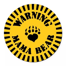 Fashion Jewelry WARNING MAMA BEAR MOTHER SIGN German Silver Pendant On 20" to 22" Necklace GIFT