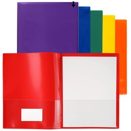 StoreSMART Plastic Archival Folders Primary Colors Four 6-Packs - 24 Folders - 4 Each of Six Bright Colors (R900PCP6-4)