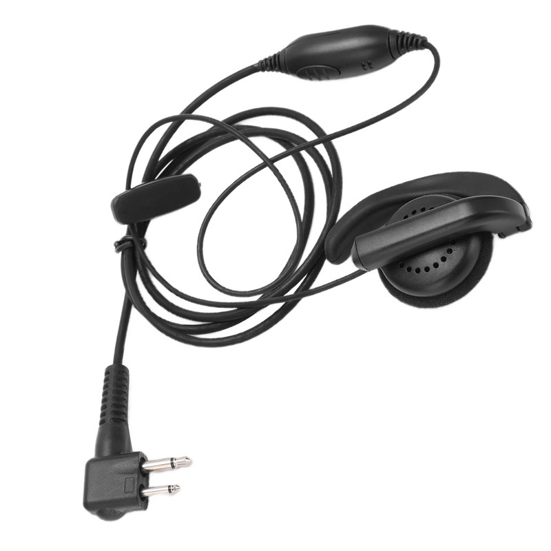 Walkie Talkie Headset Intercom 2 Way Radio Black Earphones Universal
