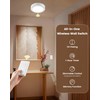 SURAIELEC Rechargeable Ceiling Light with Wall Switch, 8000mAh Battery Ceiling