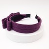 Burnaby Purple Knit Fluffy Ribbon Wide Hairband / 버나비 퍼플