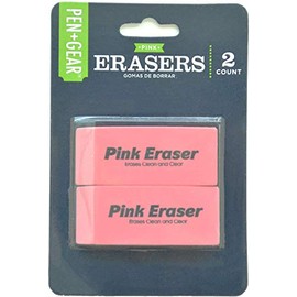 PEN+GEAR - Borradores a prueba de manchas, color rosa, 2 unidades