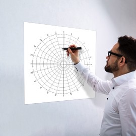 Geyer Instructional Products 503013 Dry Erase Peel and Stick Graph, Low-Tac (repositionable), Polar