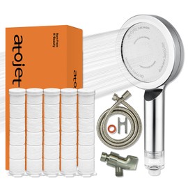 Ducha de filtro premium arraigada en la cultura de belleza de lujo de Corea, filtros de carbono puro para una piel más suave y un cabello más suave, f