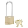 Master Lock 130DLJAU Long Shackle Brass Padlock, 30 mm Size