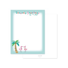 Paper Frenzy Tropical Flamingo Beachy Holiday Letterhead Paper Pack of 75