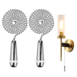 ZQLR-Y 2Pcs Light Pulls for Bathroom, Bathroom Light Pull with 85cm Light Teardrop Pull Cord Extension, Bathroom Pull Cord Handle for Bathroom Toilet Light, Light Fan Switch Blind Cord Pull Handle