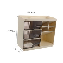 minkissy Makeup Storage Organizer Cosmetic Holder Box with Drawers Dustproof Skincare Lipstick Organizer for Vanity Bathroom Office Use Cream