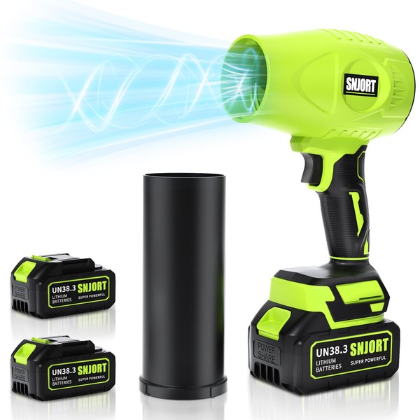 Leaf Blower Cordless with Battery and Charger, 520,000 RPM, Extended