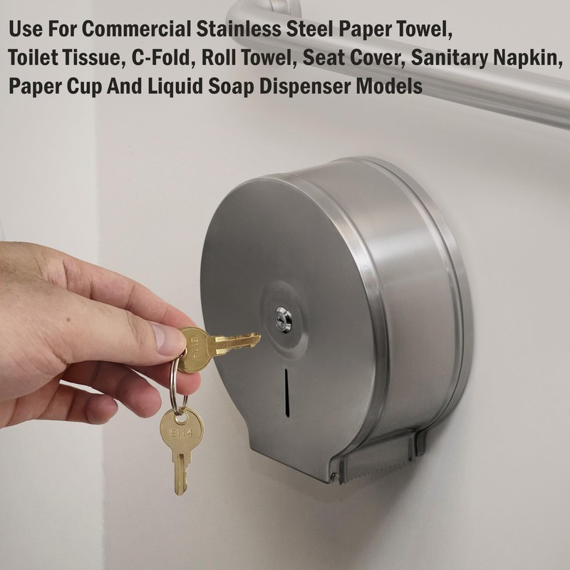 E114 Toilet Paper Towel Dispenser Key-6 Pack