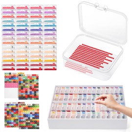 Glotrove Diamond Art Storage Containers Trays, 60 Pcs