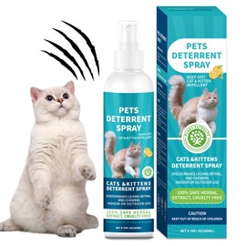 Woyamay Cat Deterrent Spray, Cat Repellent Indoor & Outdoor, Training Aid Cat Repellent Spray for Furniture, Sofa, Plants, Cat Spray Deterrent for Scratching, Cat Scratch Deterrent Spray, 6.76 Oz