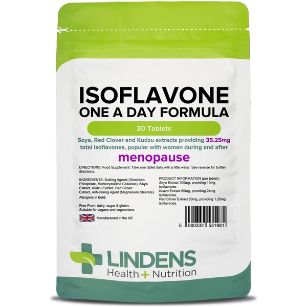 Isoflavones Soy/SOYA + Red Clover - Safe Natural HRT Alternative for Menopause