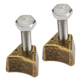 Pokin Pool Ladder Anchors Bronze Wedge Assembly, for Hanover Style Anchors Bronze-with Bolt, Compatible with Perma Cast 3", 4" Rail Anchors Sockets - 2 Pack