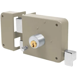 MORNWELL Cerradura de sobreponer con llaves,Cerradura Chapa De Seguridad,Cerradura de puerta para Puertas,chapas para Puertas,oficina,dormitorio,entrada delantera,clásica,instala-fácil(izquierda)