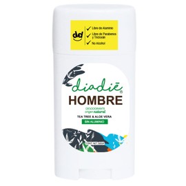 DIADIÉ Desodorante natural, Desodorante para hombre. Elimina mal olor, no tapa los poros. Proteccion 24hrs. Libre de aluminio.