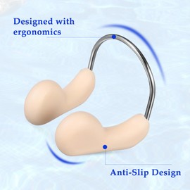 SUPVOX Competition Nose Clip,Waterproof Pool Nose Plugs for Adults， Freediving Nose Clip for Training Protector Swimming Beginners-3PCS