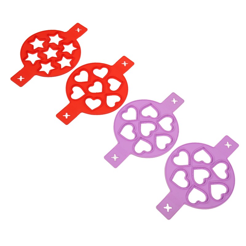 4pcs Pancake Mold 7 Hole Silicone Eggs Making Mold Nonstick