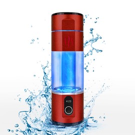 RTNCSAKEE Hydrogen Water Bottle Portable Hydrogen Water Generator Kettle Sports Fitness Hydrogen Water Generator, zbfc2 RED