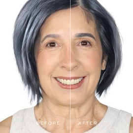 MADLUVV Eyebrow Stencil Kit - Easy-to-Use, Natural Look, 9 Popular Shapes, Used by Professionals - Includes Stamp, Stencils, Spoolie, and Travel Bag (Dark Grey)