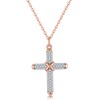 Lekani Women's Cross Necklace in 925 Sterling Silver, Presents for
