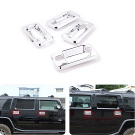 car-king888 Exterior Door Bowl Frame Trim For Hummer H2 2003-09 ABS Chrome 4PCS Accessories