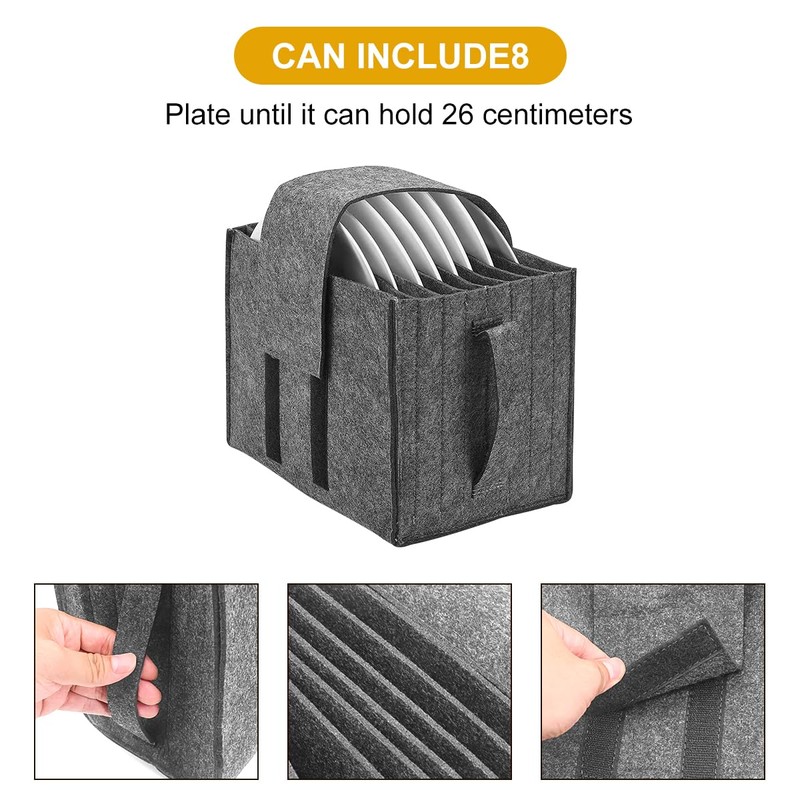 Pack of 2 Plate Holders Motorhome, Felt Organiser Motorhome, Cup