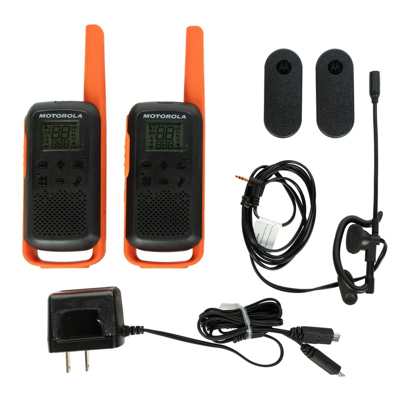 Motorola Solutions, Portable FRS, T275, Talkabout, Two-Way Radios, Rechargeable, 22
