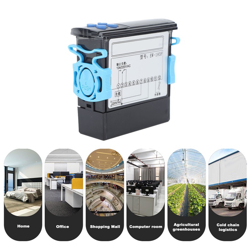 Universal Temperature Controller Dual Display Window Microcomputer Thermostat for Cooling