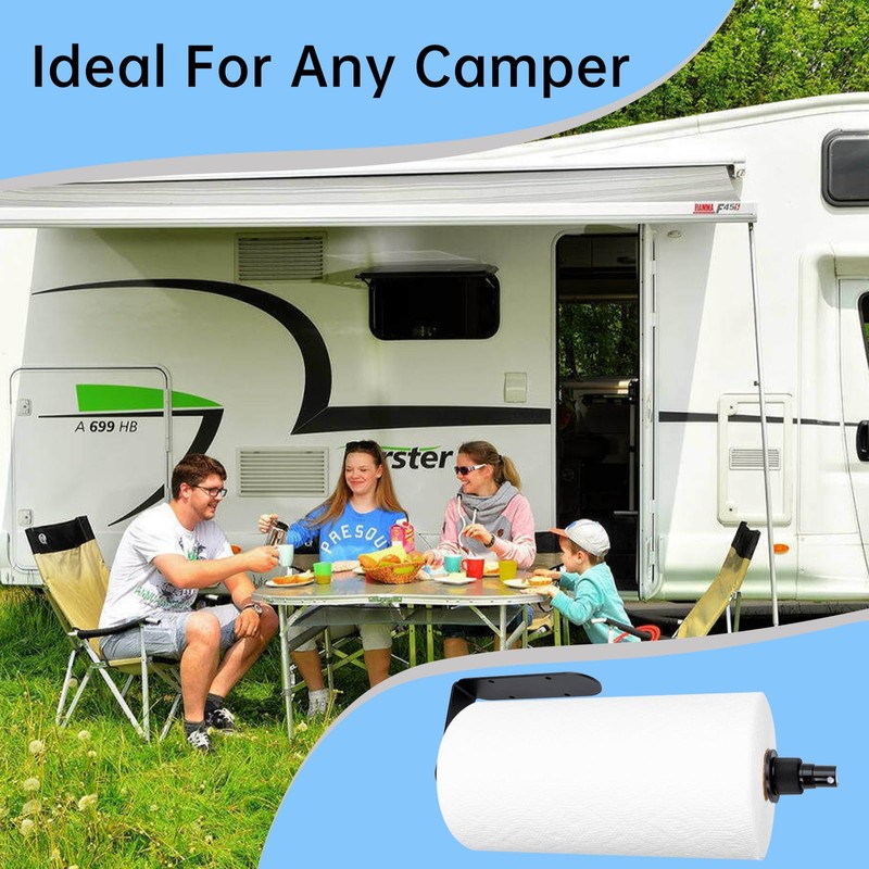 Camper Paper Towel Holder with Spray Bottle,Space-Saving Stainless Steel RV