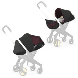 Beberoad Love Beberoad Love 2-in-1 Mosquito Net & Sunshade for Car Seat Universal Car Seat Mosquito Net Cover with 2 Way Zipper UV Protection Car Seat Tent Cover (Black)