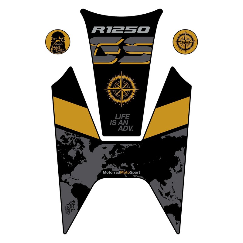 Protective Tank Protection Sticker with Resin Coated Compatible with R1250