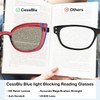 CessBlu 10 Pack Colorful Blue Light Blocking Reading Glasses for
