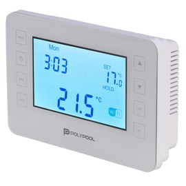 Poly Pool PP1471 Smart WiFi Digital Thermostat Programmable LCD Display with 6 Programming Remote Control Compatible with Alexa, Google Home via Smart Life App