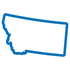 Montana State Outline Track Map Style - 6" x 3.9" - Vinyl Decal Sticker MT