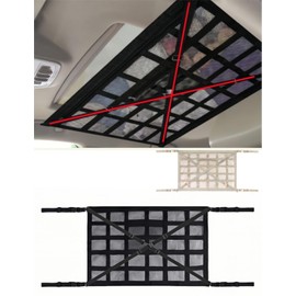 [LIUSHUYAN 2025 Evolution Cross Structure] Car Ceiling Storage, Drip Resistant, Roof Net, Double Layer Type, Car Ceiling Net, Easy Installation, Cargo Net, Sleeping in Car, Double Zipper, Buckle
