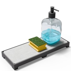 Minismus Quick Drying Stone Tray, Kitchen Soap Tray, Kitchen Sink Tray, Water Absorbing Stone Tray for Sink, Stone Drying Tray, Kitchen Sink Soap Tray, Diatomite Tray