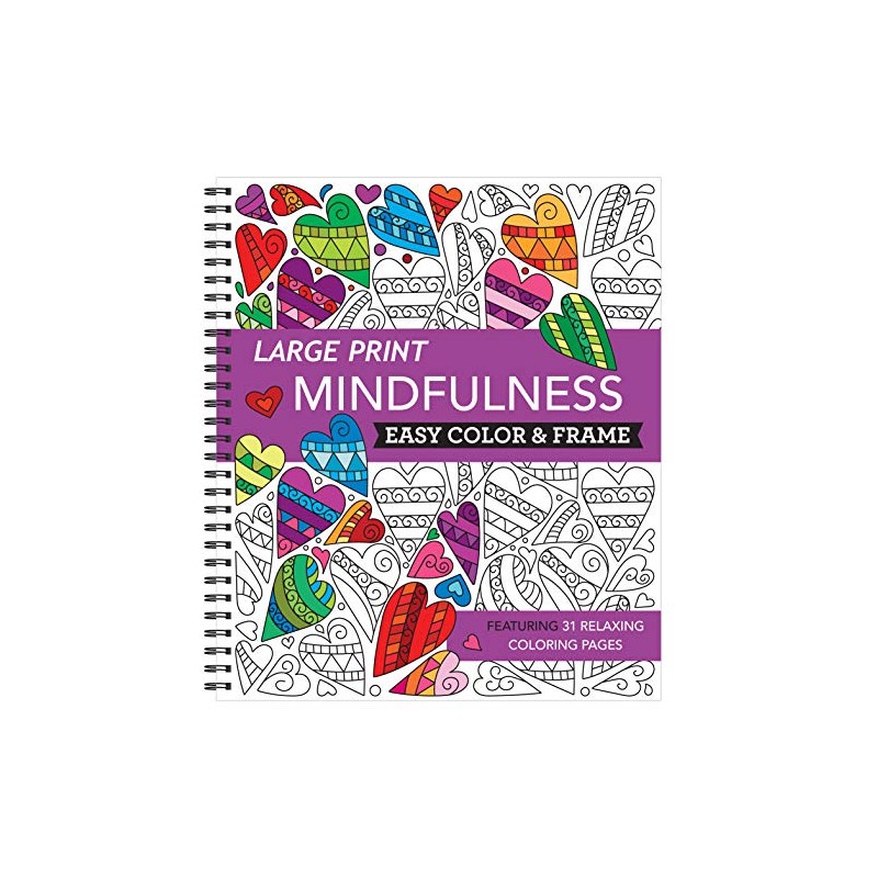 Large Print Easy Color & Frame - Mindfulness (Stress Free