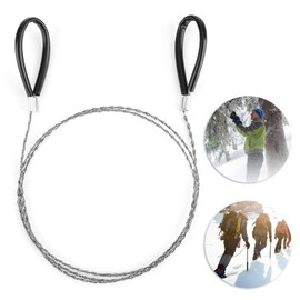 Pocket Chainsaw Wire Saw Emergency Wire 25.6 Inch Portable Hand Chainsaw Outdoor Survival Wire Steel Wire Saw Scroll for Emergency Travel Outdoor Camping Gear Wilderness Survival Chain Saw