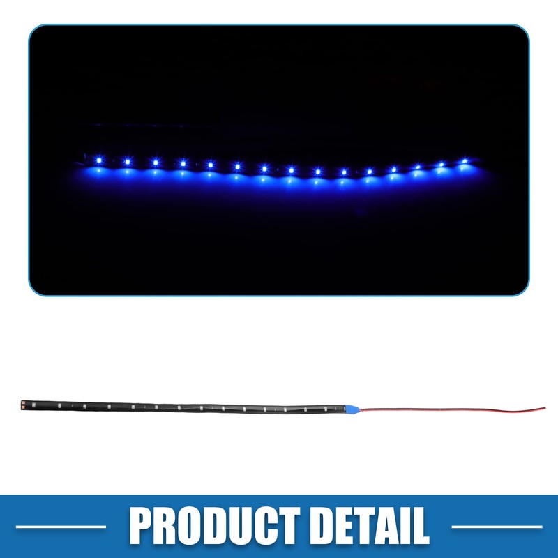 X AUTOHAUX 12V Car Interior 15 LED Strip Light 30cm