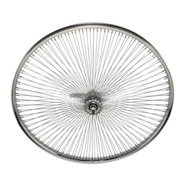 Lowrider Bike 29 Steel Coaster Wheel 144 Spoke 14g Chrome 3/8 Axle Single Wall Chrome.