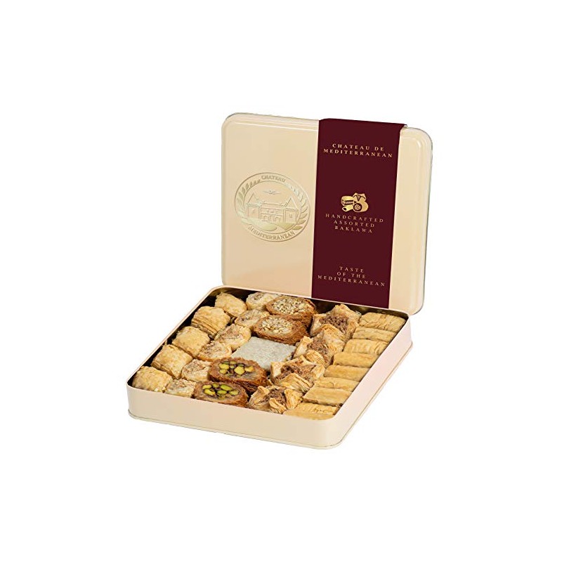 Assorted Baklava Baklawa 700g, Approx 29 Pieces, Tin Presentation Box,