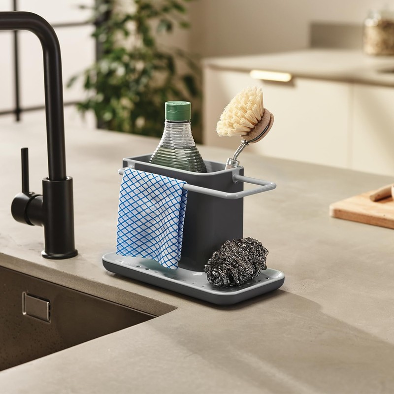 Joseph Joseph Plastic Kitchen Sink Caddy Organiser with Sponge Holder