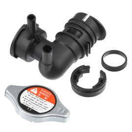 uxcell No.16431-31490/16401-62100 Engine Radiator Filler Neck with Fully Sealed Cap for Toyota Sienna 07-10 for Lexus RX350 07-09 Plastic Upper Radiator Coolant Filler Neck Water Pipe