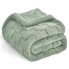 Fleece Throw Blanket for Sofa - Soft Checkered Single Blankets