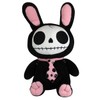 Plush Black Bunny Skeleton Stuffed Plush Animal Collectible Doll Decoration