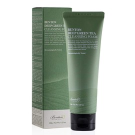 BENTON Deep Green Tea Cleansing Foam 120 g (4.23 oz.) - Pore Firming and Cleansing Facial Foam Cleanser for Oily and Sensitive Skin, Smooth Finish without Irritation